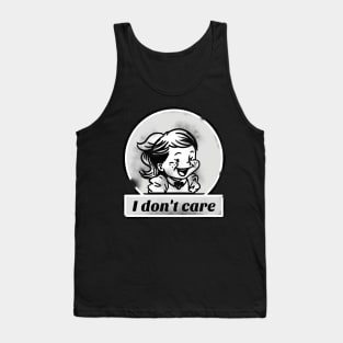 I Don't Care Anti-social Girl Tank Top